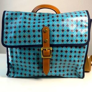 Fossil messenger bag with leather accessories